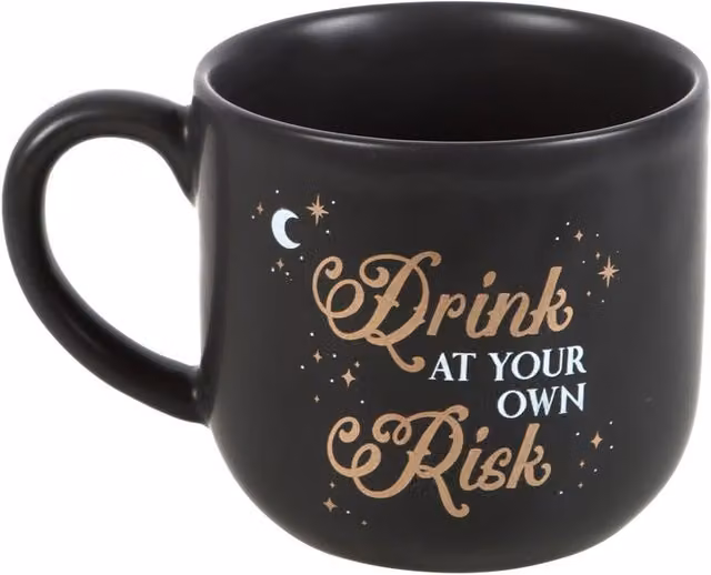 Kingsbury Gifts Drink At Your Own Risk Mug, Black