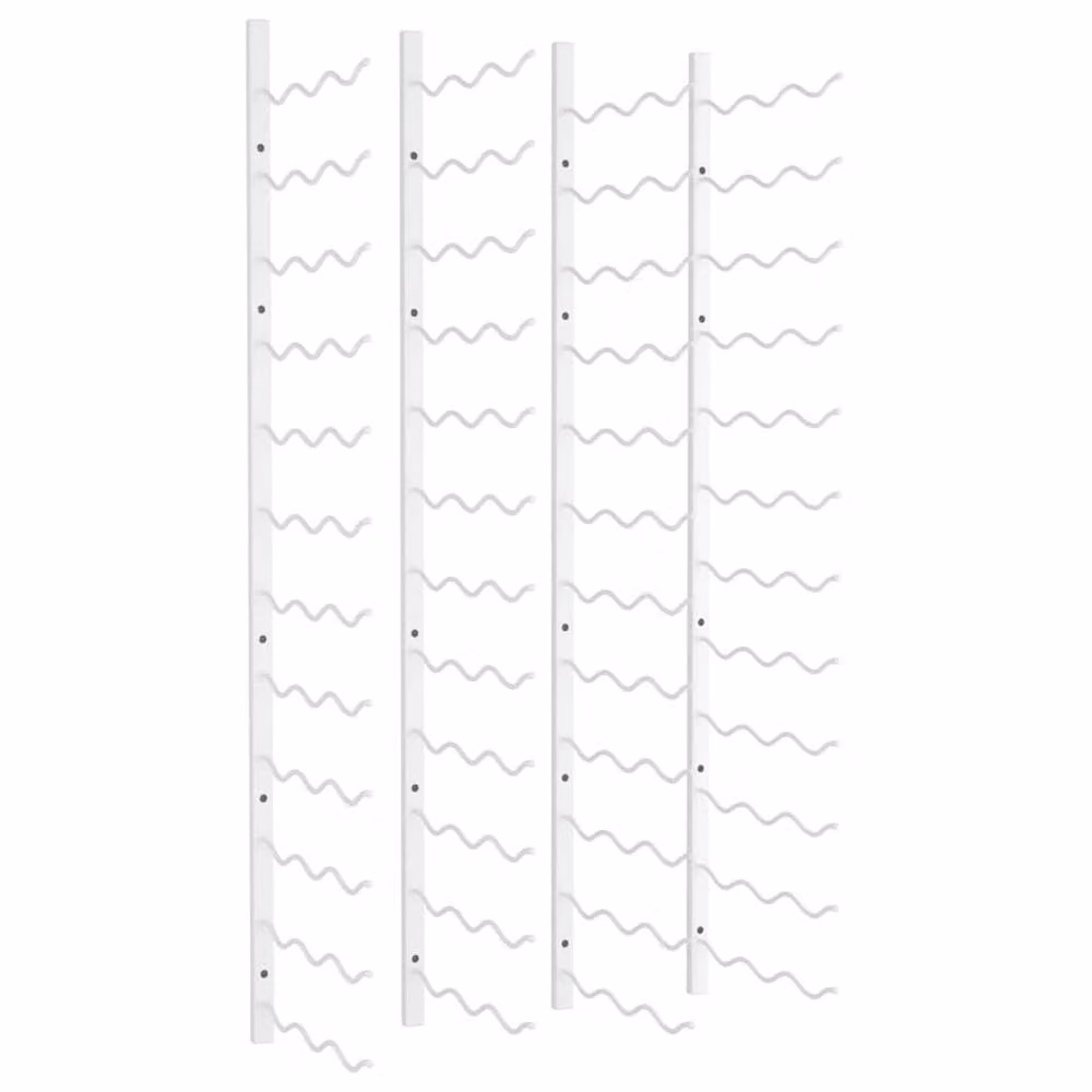 Berkfield Home Wall Mounted Metal Wine Rack for 36 Bottles, 2 Pack, White – 3