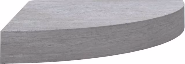 Berkfield Home Wall Mounted Corner Shelf in Concrete Grey, W/D/H: 35 x 35 x 3.8 cm