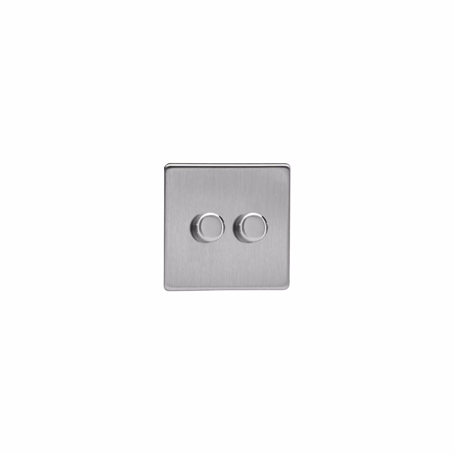 Varilight 2-Gang LED Dimmer Switch in Brushed Steel Grey – 4