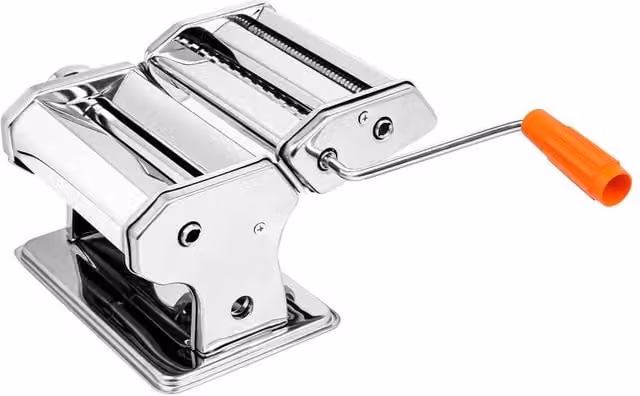 FLAVORA 5-in-1 Stainless Steel Multi Pasta Maker Machine in Metallic Silver – 1