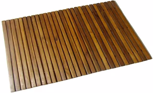 Berkfield Home Acacia Bath Mat, Brown, W: 80 cm, D: 50 cm