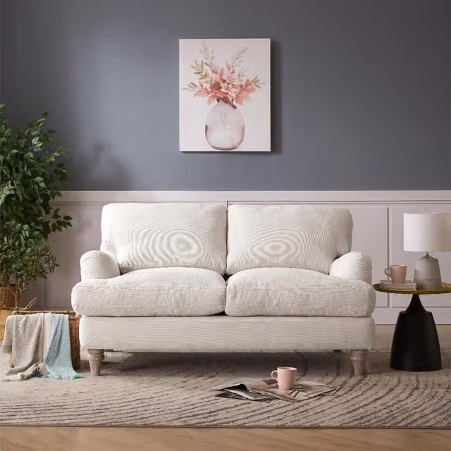 Halo 2 Seater Sofa in Ivory Linen