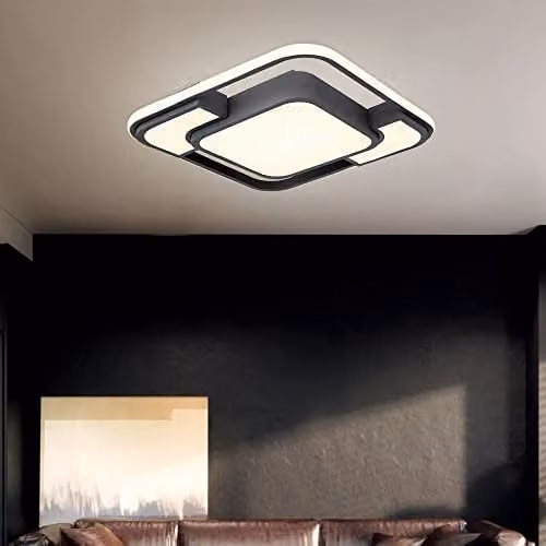 Netlighting Globo Lighting Square LED Ceiling Light in White and Grey, W/D/H: 42 x 42 x 10 cm – 2