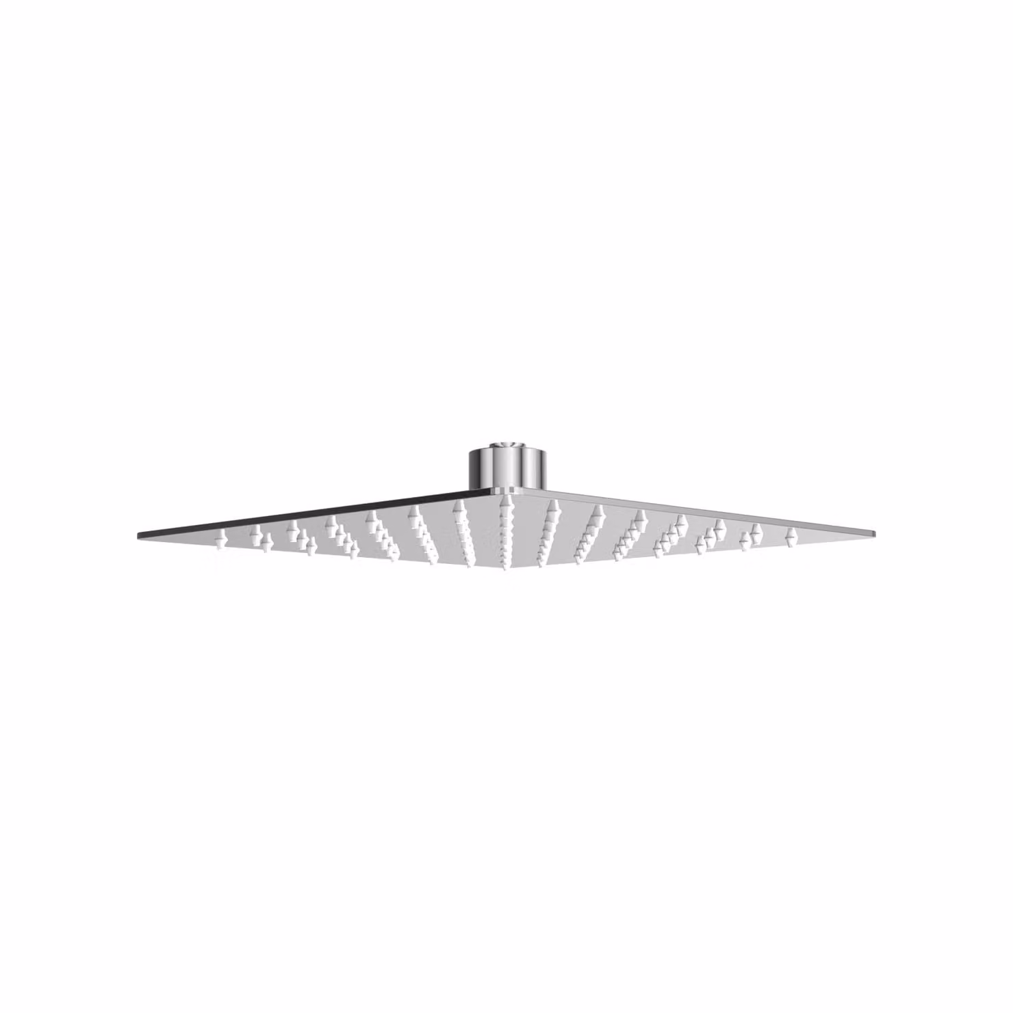Royal Bathrooms Slimline Square Stainless Steel Overhead Shower Head in Chrome, 250mm