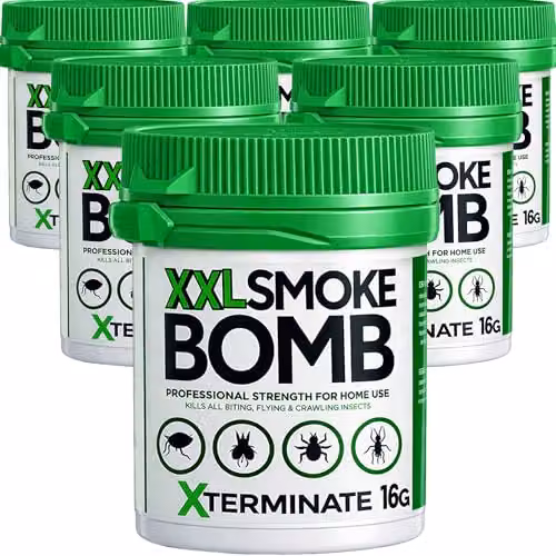 Xterminate XXL Smoke Bomb Insect Killer Fogger in White, 6 Pack – 1
