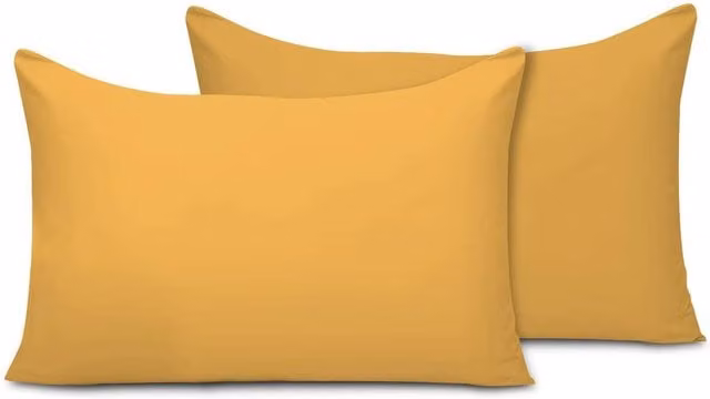 Lazzaro Home Premium 4-Piece Microfibre Pillowcase Set in Gold, Standard Size