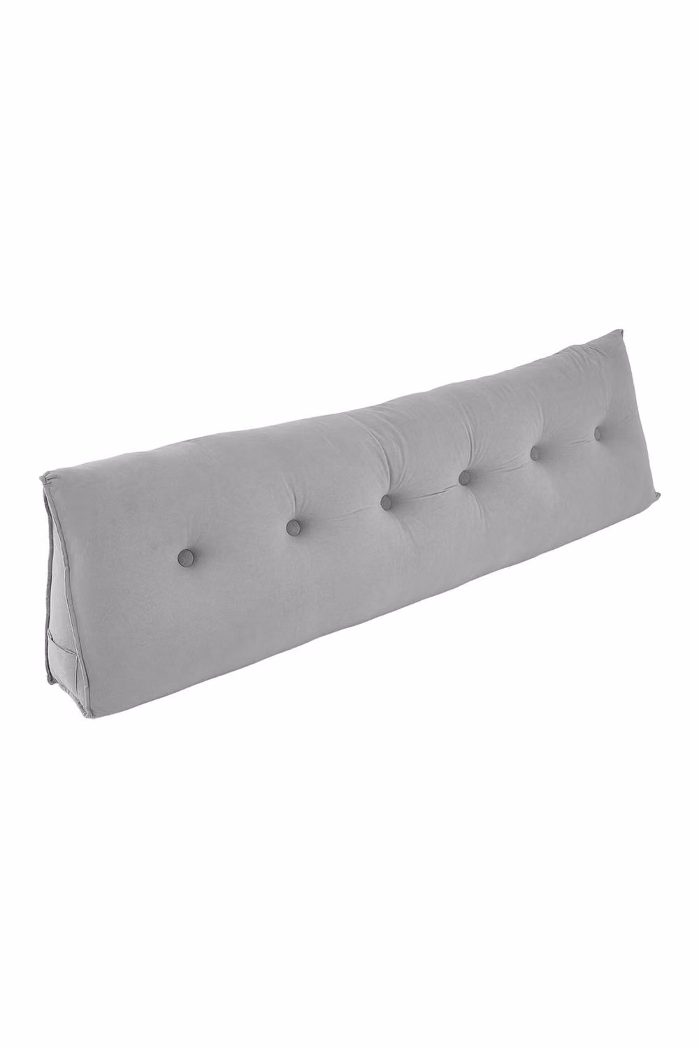 Living and Home Grey Wedge Headboard Pillow with Removable Chenille and Cotton Cover and 2 Bolster Pillows – 4