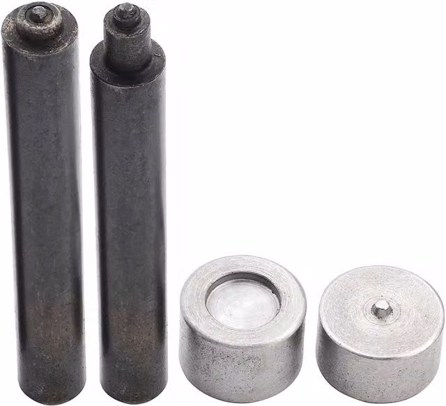 Neel Blue 12.5mm Flat Cap Press Studs in Silver and Blue