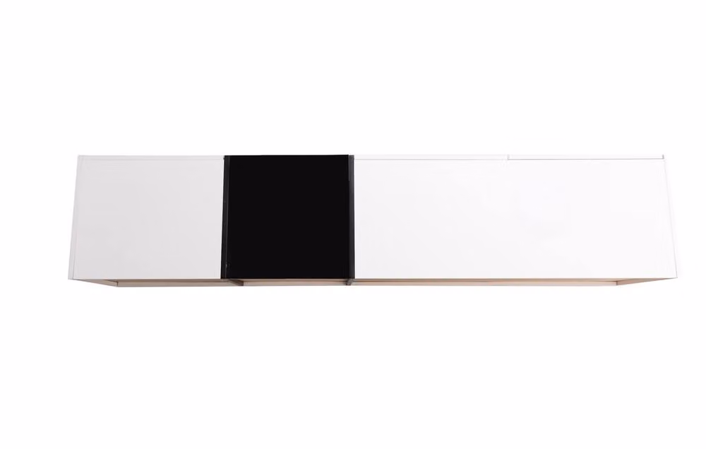 BTM Modern High-Gloss TV Stand in Black and White, W/D/H: 120 x 40 x 40 cm – 4