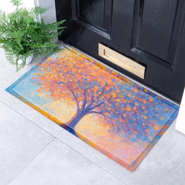 Artsy Mats Tree Of Life Doormat, Multicolour, W: 60 cm, D: 90 cm – 1