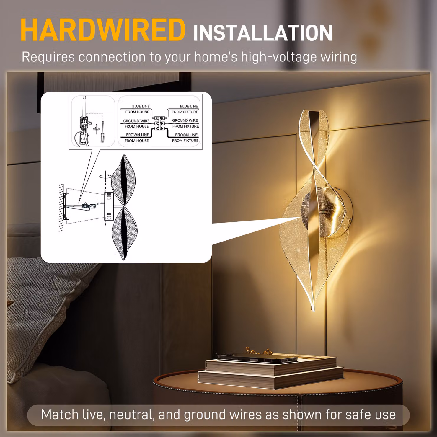 HOMCOM 2 Pack Modern LED Spiral Wall Lamps in Silver Tone with Adjustable Colour Temperature – 4