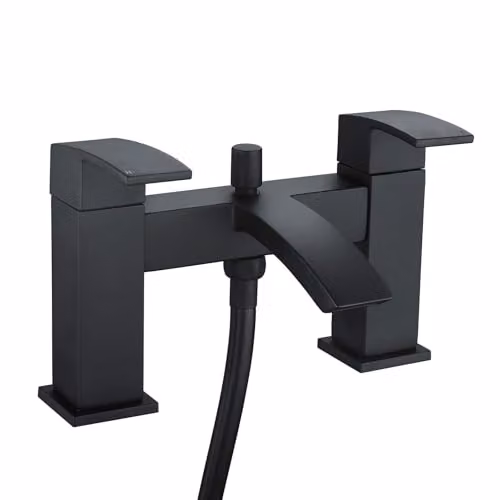 Nes Home Arke Bath and Shower Mixer Tap in Matt Black – 2