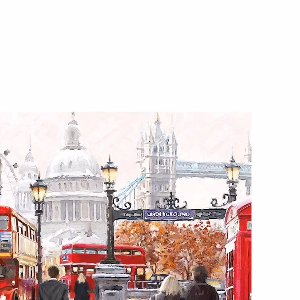 Richard Macneil London Collage Multicolour Canvas Print – 2