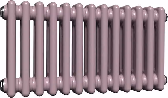 Lux Heat Horizontal Column Radiator in Lavender Mist, 2 Column, W: 60.5 cm, H: 30 cm