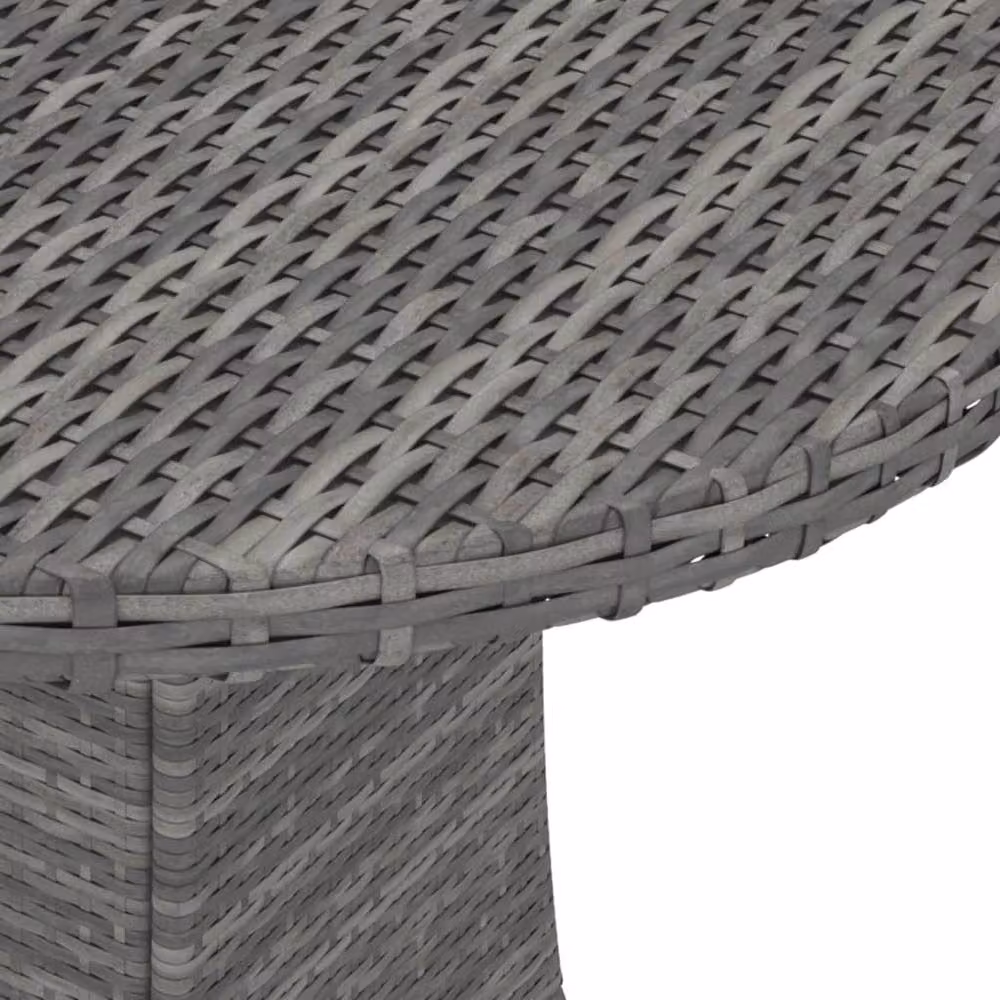 Berkfield Home Grey Poly Rattan Garden Table, W/D/H: 70 x 70 x 73 cm – 2