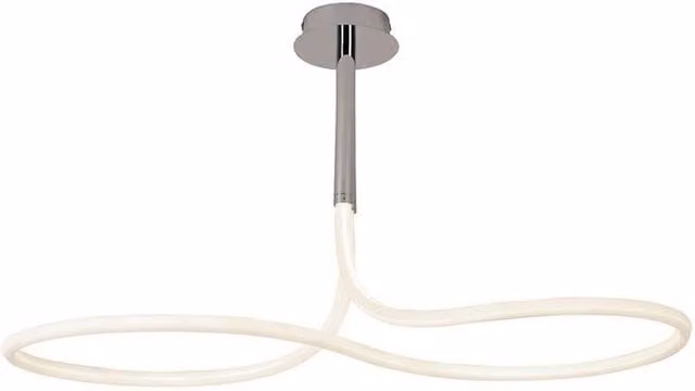 Netlighting Nur LED Ceiling Light, 50W, 3750lm, 3000K Warm White, Chrome and Grey, IP20