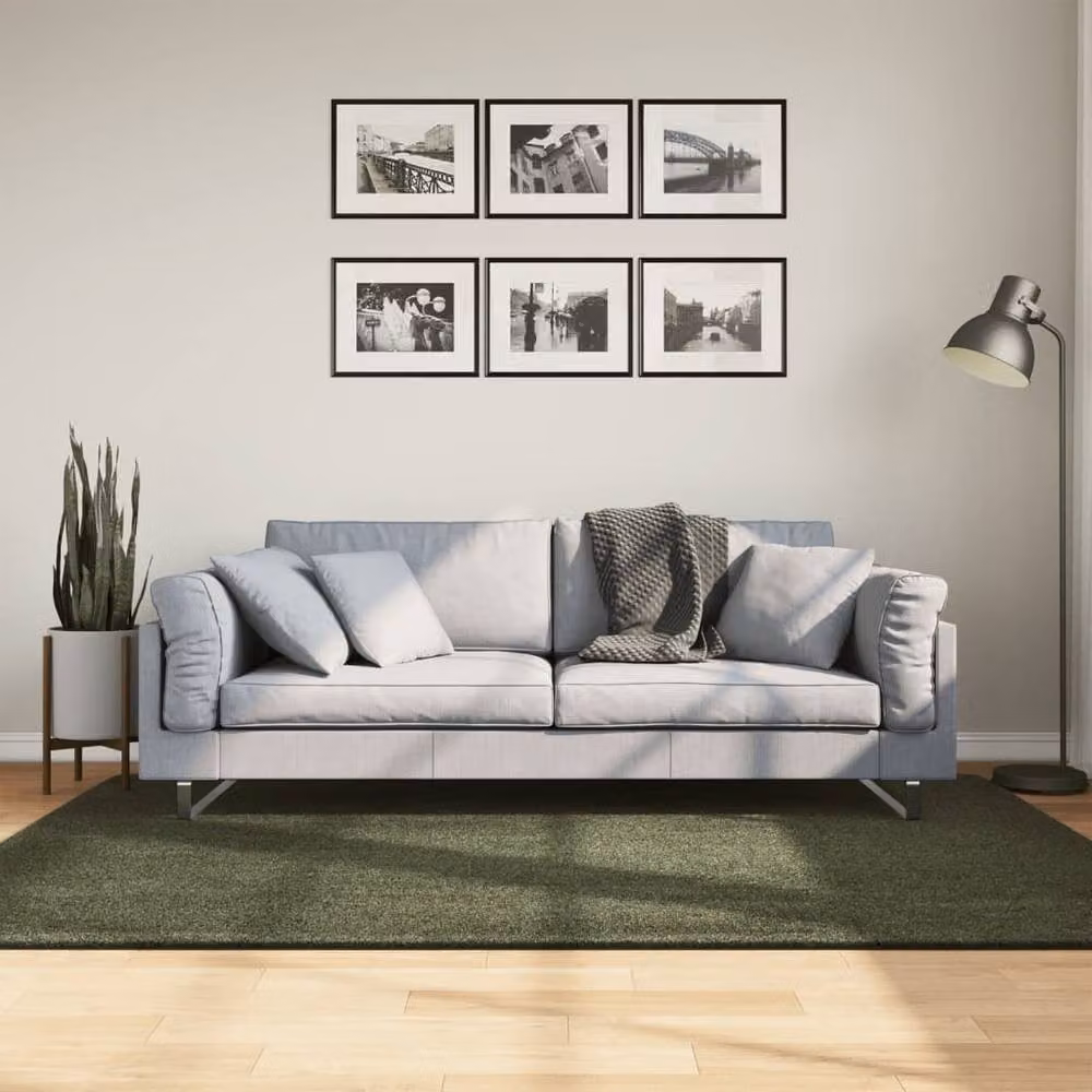 Berkfield Home HUARTE Short Pile Soft and Washable Rug, Forest Green, W: 140 cm, L: 200 cm – 2