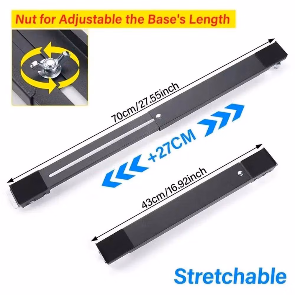 Kelvenix Metal Appliance Moving Rollers for Washing Machines and Tumble Dryers, Black, W: 52 cm, L: 1000 cm – 2