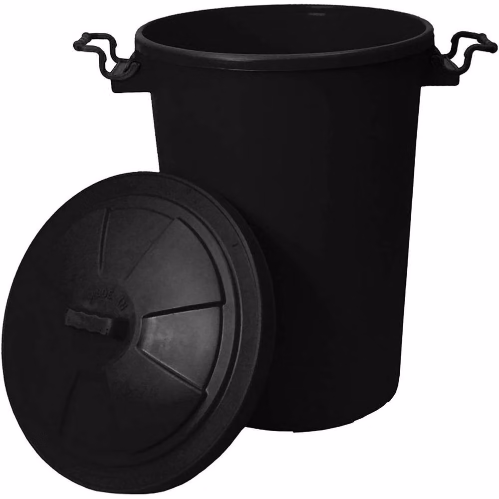 FLAVORA Black Plastic Bins, 2 x 85L – 3