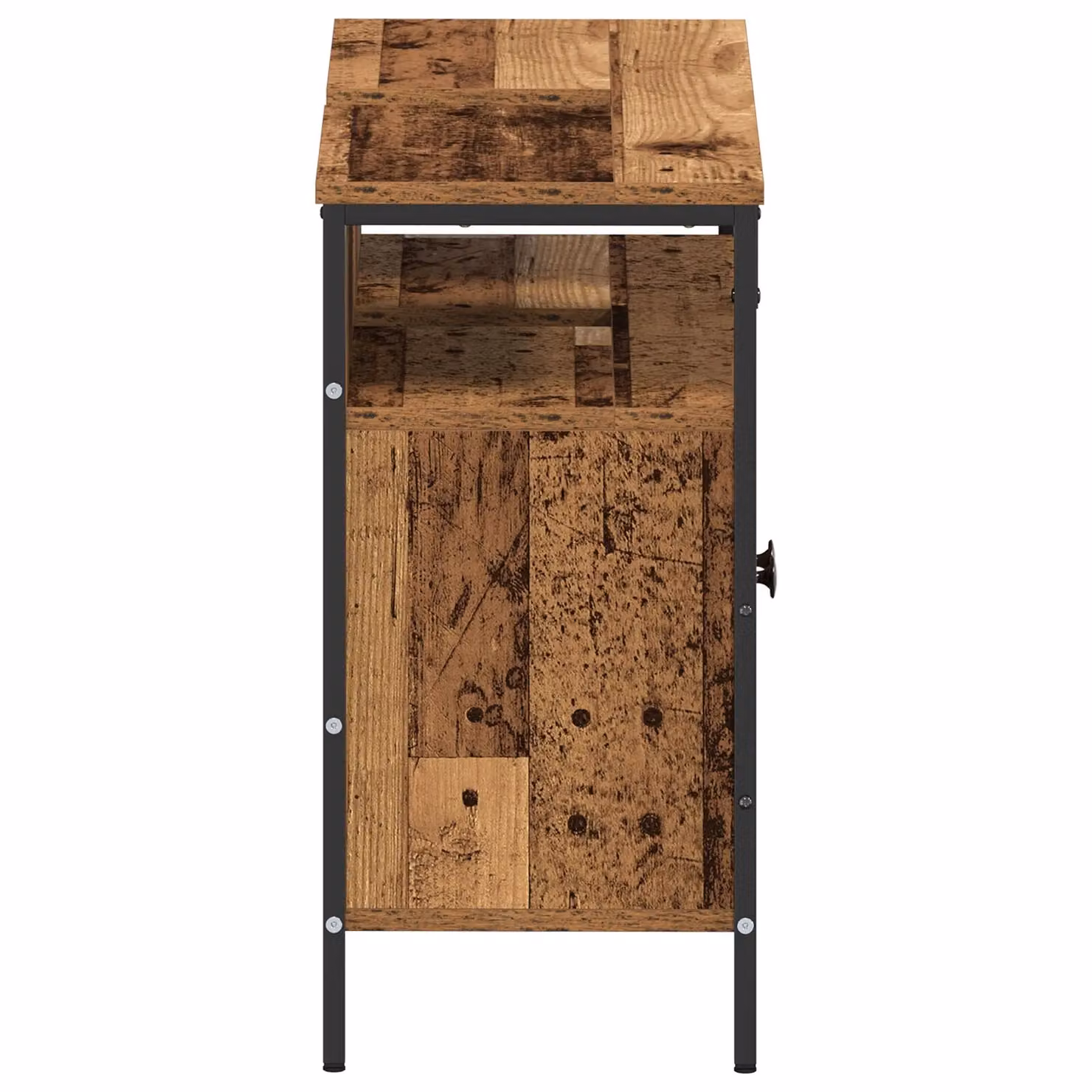 Berkfield Home Rustic Old Wood Bathroom Sink Cabinet, Brown, W: 80 cm, D: 30 cm, H: 60 cm – 3
