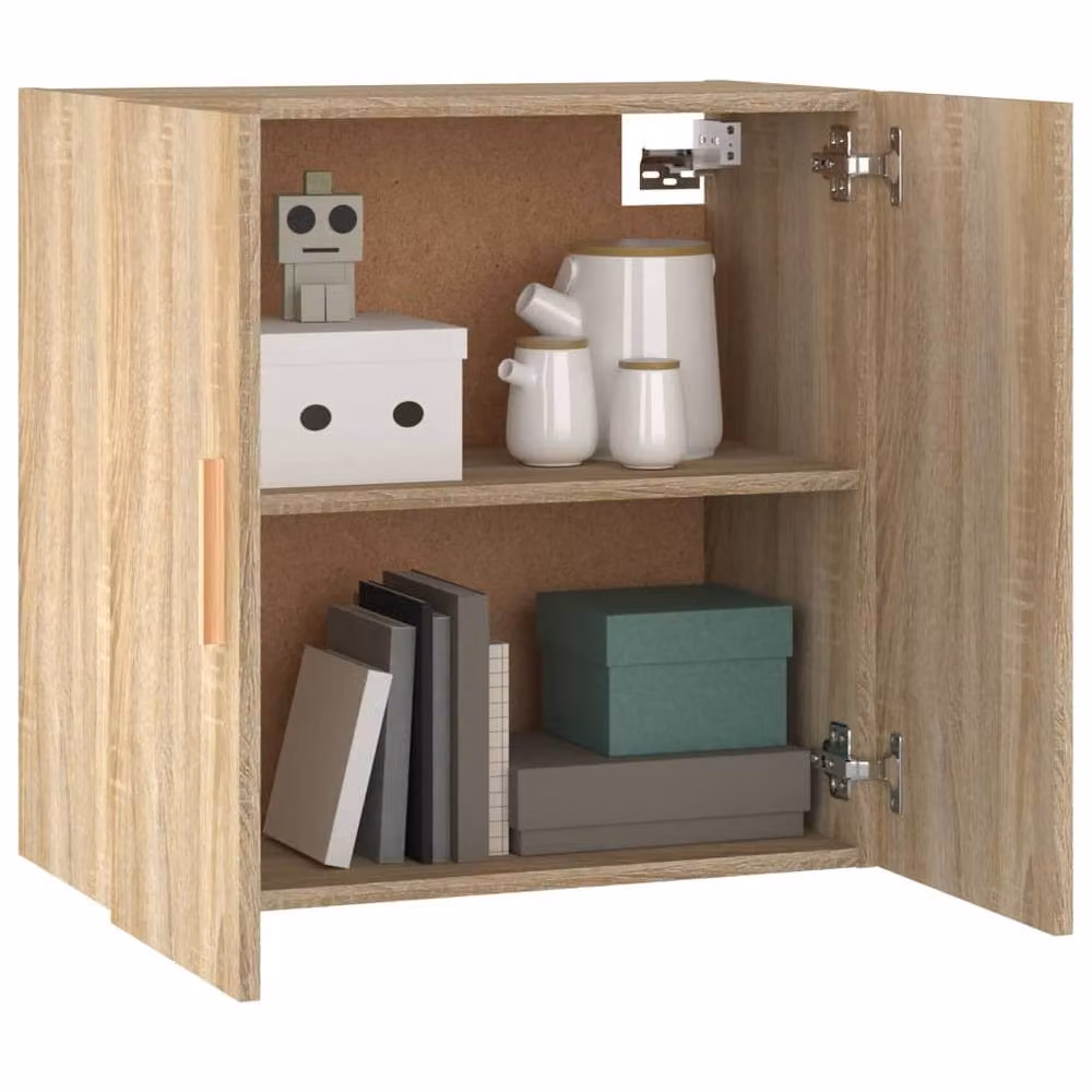 Berkfield Home Sonoma Oak Wall Cabinet in Brown, W/D/H: 60 x 30 x 60 cm – 2