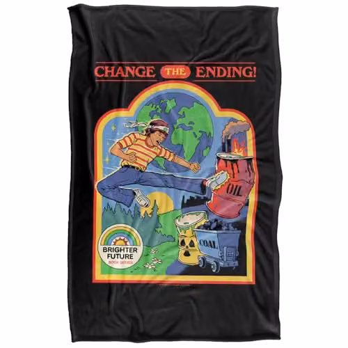 Steven Rhodes Change The Ending Super Soft Fleece Throw Blanket, Multicolour, W/D/H: 91 x 147 cm – 5