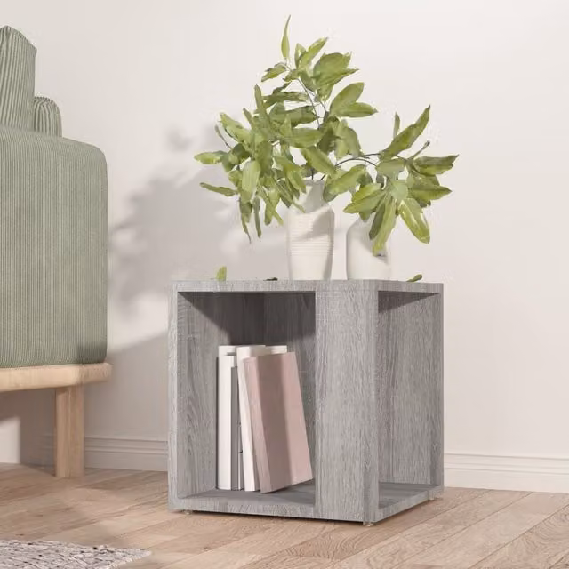 Berkfield Home Grey Sonoma Side Table, W/D/H: 33 x 33 x 34.5 cm