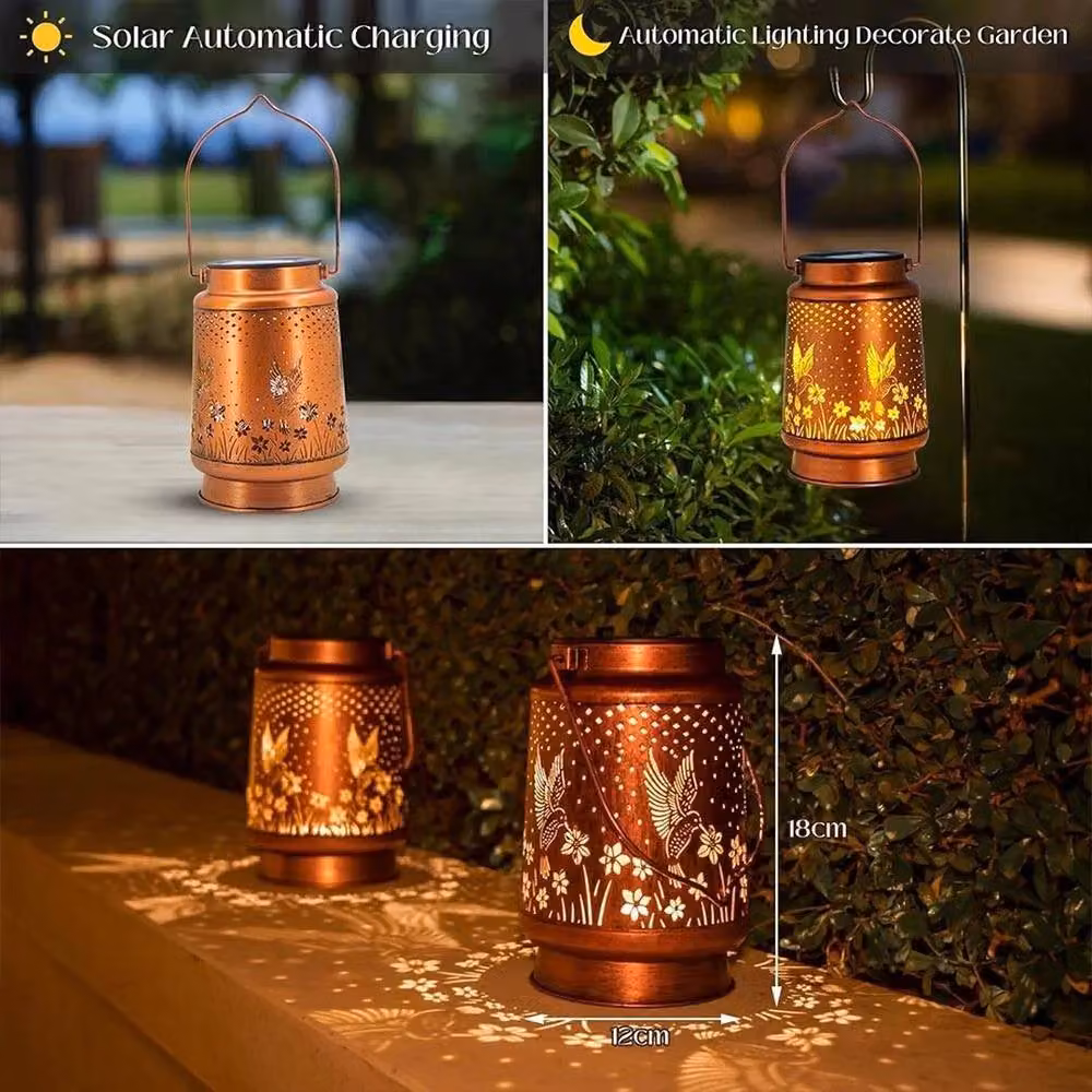 EONLION Bronze Solar LED Hanging Garden Lanterns – 2