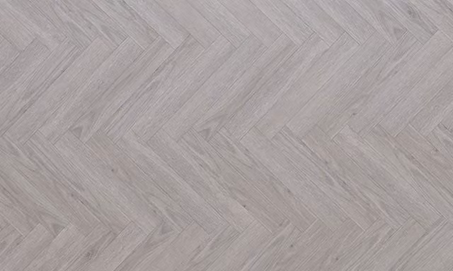 Vinyl Flooring UK Aspen 8mm Grey Herringbone Wood Look Laminate Flooring, Covers 2.57sqm
