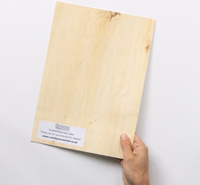 d-c-fix Scandinavian Oak Self Adhesive Vinyl Film for Kitchen Doors and Worktops, Beige/Brown, W: 21.0 cm, H: 29.7 cm