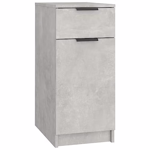 vidaXL Wall-Mounted Minimalist Desk Cabinet in Grey MDF, W/D/H: 33.5 x 50 x 75 cm – 1