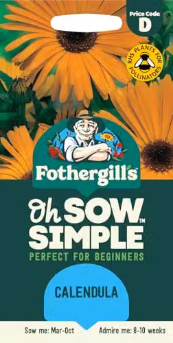 Mr Fothergill's Oh Sow Simple Calendula Flower Seeds, Orange and Yellow – 1