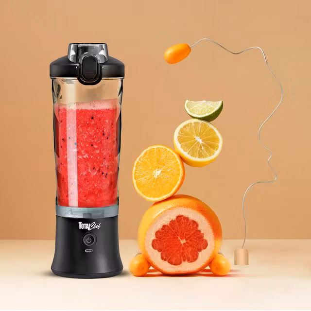 Koolatron Portable Blender Smoothie Maker with Pulse Function, Black