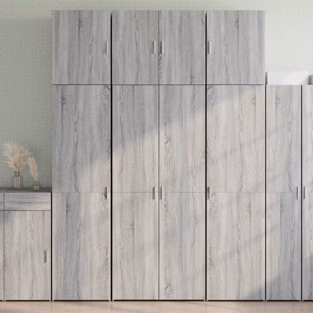 Berkfield Home Grey Sonoma Modern Highboard W/D/H: 80 x 42.5 x 249 cm