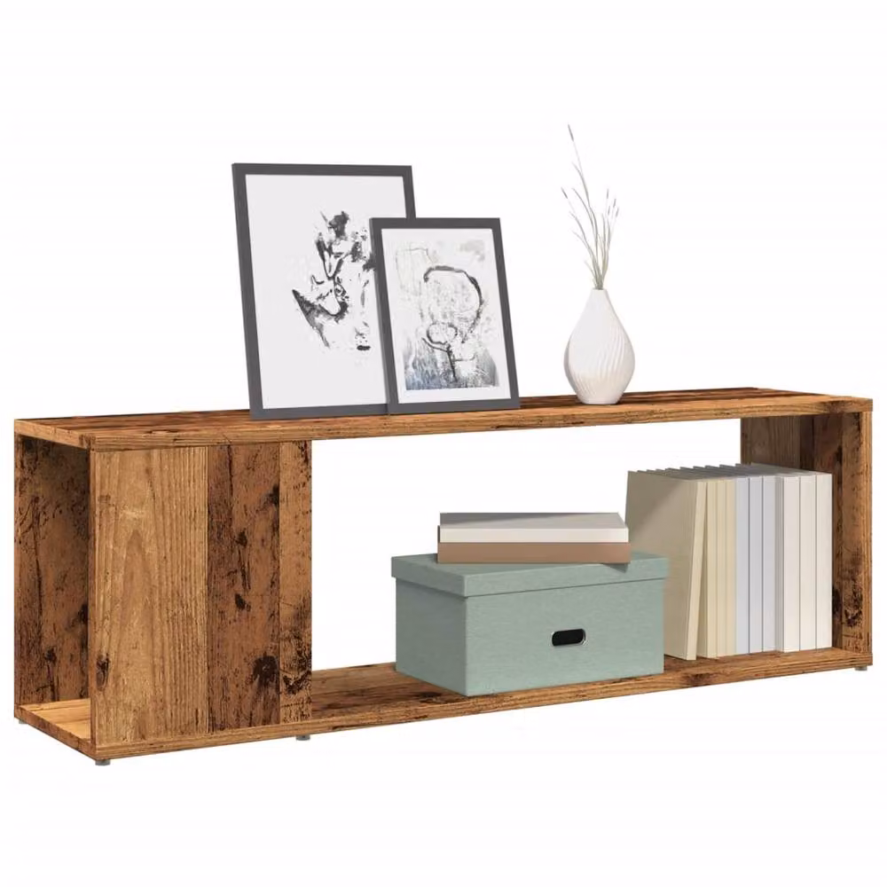 Berkfield Home TV Cabinet in Old Wood Brown, W/D/H: 100 x 24 x 32 cm – 2