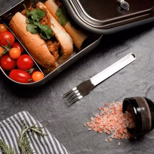 Black + Blum Stainless Steel Leakproof Bento Lunch Box with Dividers, 1L, Orange – 9