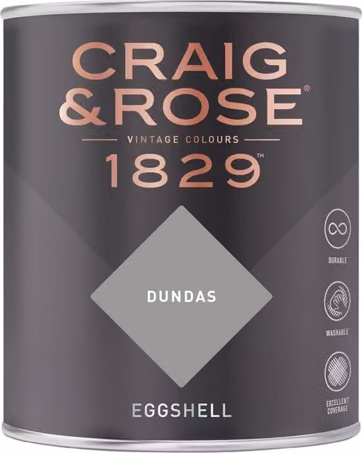 Craig and Rose Dundas Eggshell Paint in Grey