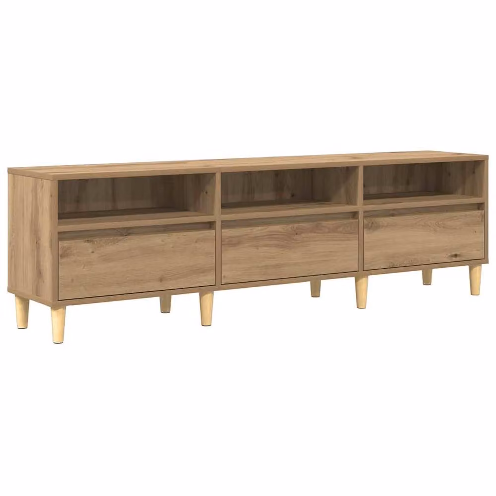 Berkfield Home Artisan Oak TV Cabinet in Brown, W/D/H: 150 x 30 x 45 cm – 3