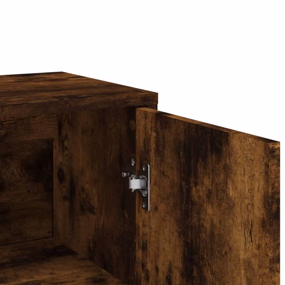 Berkfield Home 3-Piece Smoked Oak Sideboard Set in Brown, W/D/H: 60 x 31 x 84 cm – 4