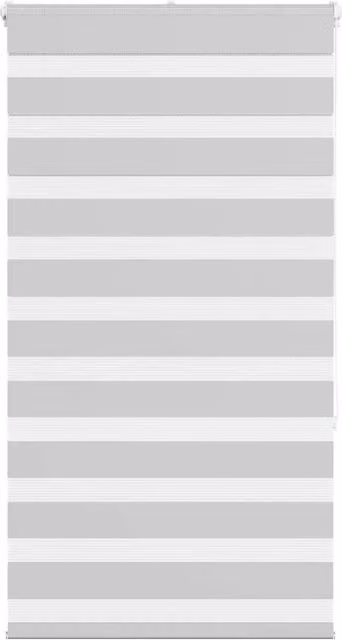 Berkfield Home Zebra Blind in Light Grey, W: 90 cm, H: 150 cm