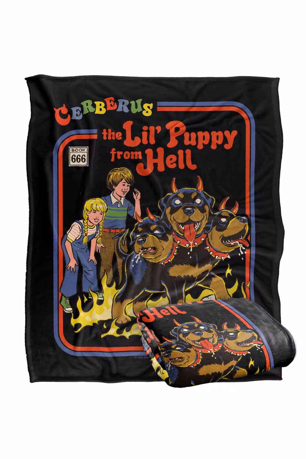 Steven Rhodes Cerberus Puppy Silky Touch Super Soft Fleece Throw Blanket, Multicolour, W/D/H: 91 x 147 cm – 2