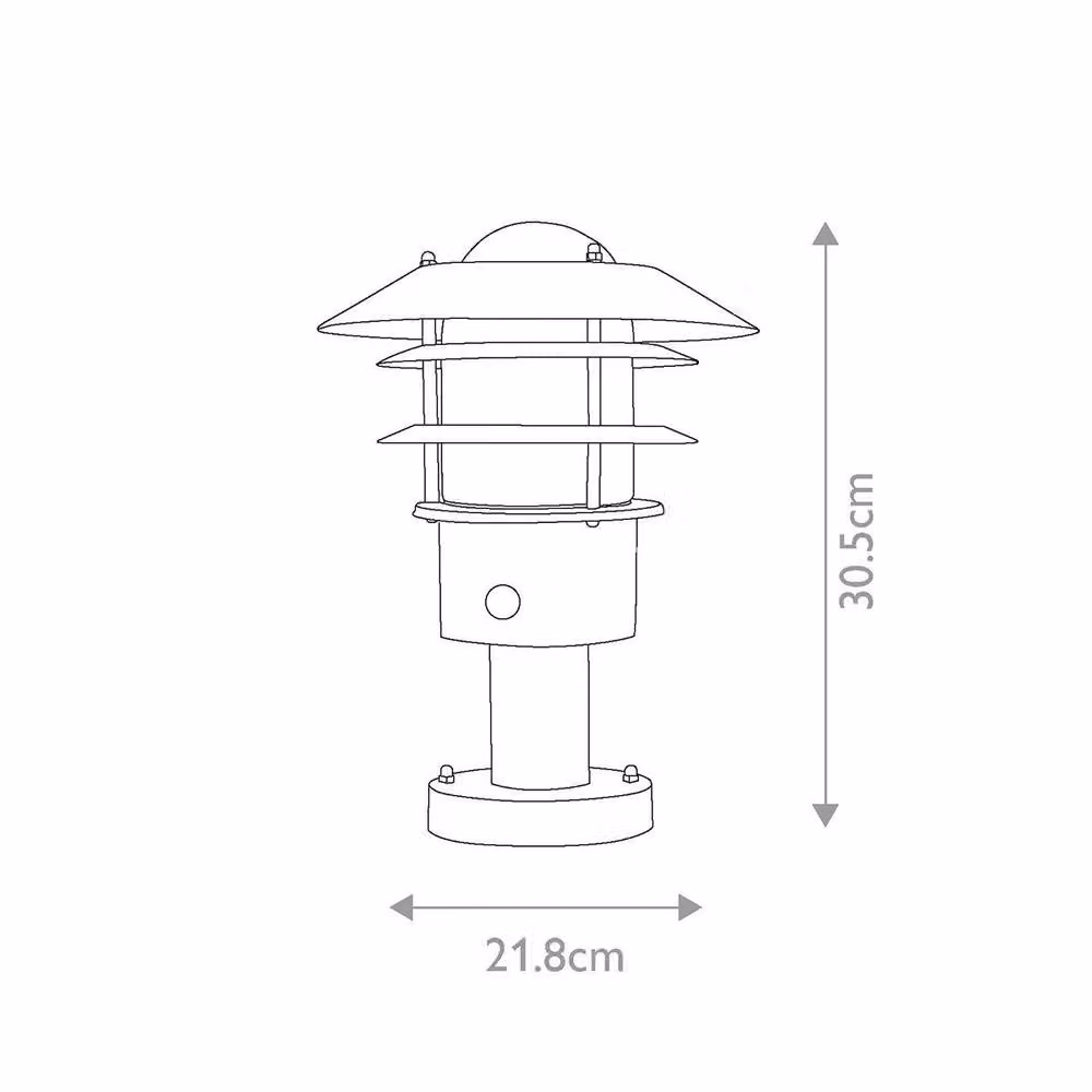 Netlighting Helsingor Black PIR Motion Sensor Pedestal Lantern IP44 – 2