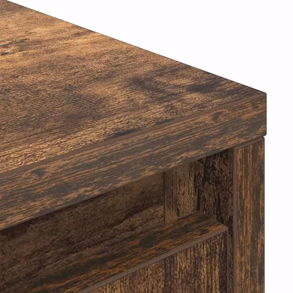 Berkfield Home Smoked Oak Highboard in Brown, W/D/H: 29.5 x 34 x 119.5 cm – 4