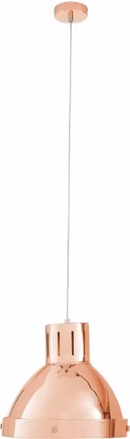 Orsina Bowl Shaped Industrial Pendant Light in Rose Gold and Chrome with Height Adjustable Cord