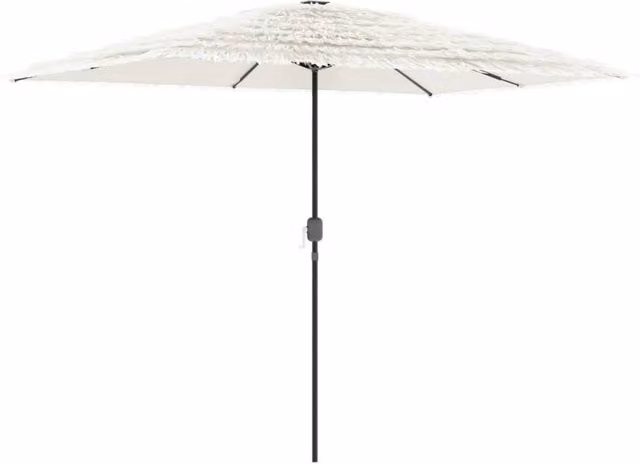 Berkfield Home Garden Parasol in White with Steel Pole, W/D/H: 300 x 200 x 250 cm – 1