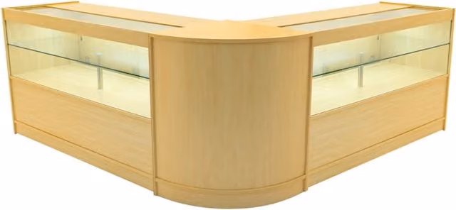 Monstershop Selene LED Shop Counter Set CM60 and 2 x C1500 in Maple Beige