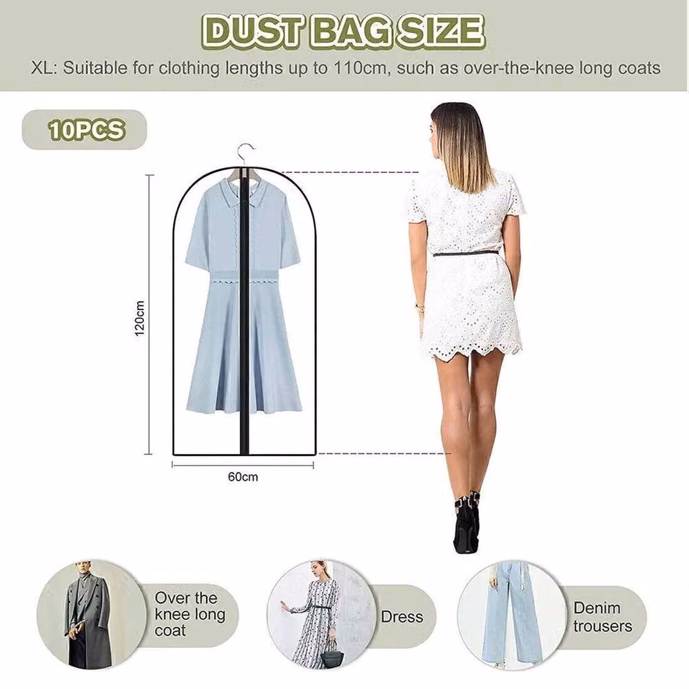 Havendro 10-Pack Transparent Dustproof Hanging Suit Covers, Height: 120 cm – 2