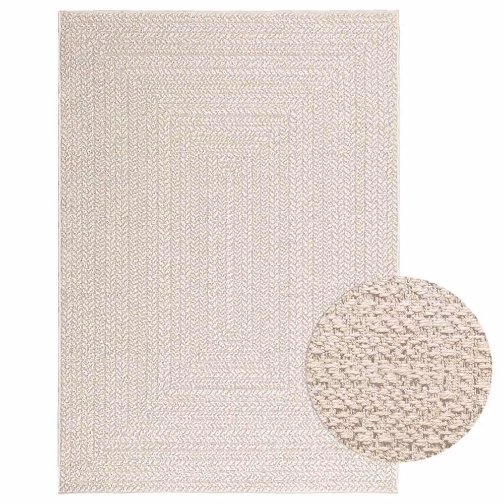 Berkfield Home ZIZUR Jute Look Indoor and Outdoor Rug, Beige, W: 120 cm, D: 170 cm – 2