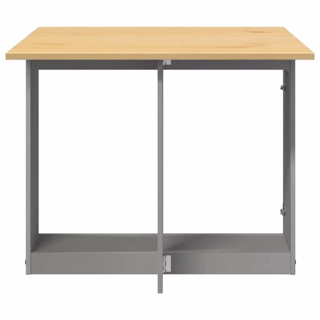 Berkfield Home Corona Butterfly Dining Table in Grey Solid Pine Wood – 3